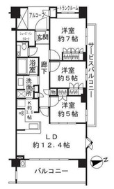 ドレッセたまプラーザテラス 5階 間取り図