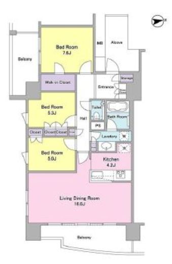 BLUE HARBOR TOWERみなとみらい (ブルーハーバータワーみなとみらい) 14階 間取り図