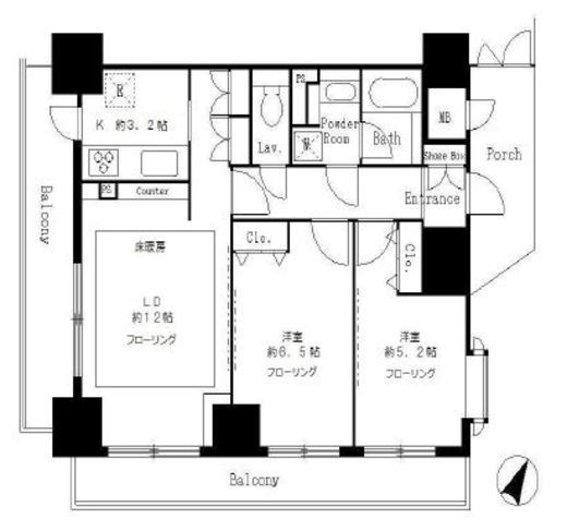 サンクレール荒川ブランガーデン 705 間取り図