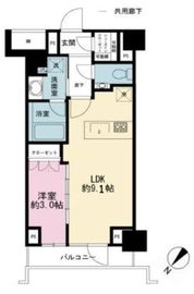 リビオレゾン参宮橋 3階 間取り図