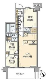 プラウド向ヶ丘遊園 1階 間取り図