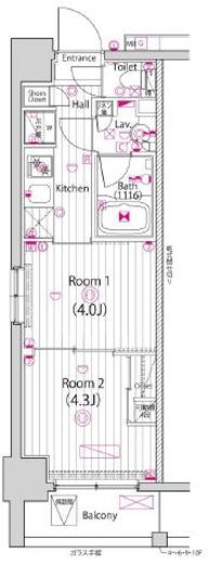 ガーラ・クレスタ川崎 9階 間取り図