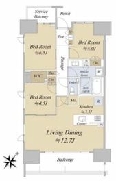 シティハウス文京千石駅前 5階 間取り図