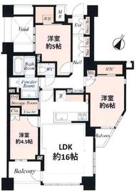 ブリリア東中野パークサイドヒルズ 5階 間取り図