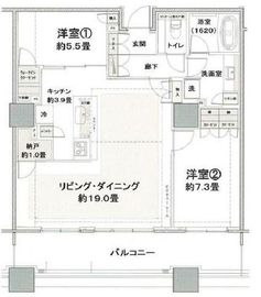 ブリリア有明スカイタワー 9階 間取り図