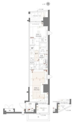 ZOOM三鷹 7階 間取り図