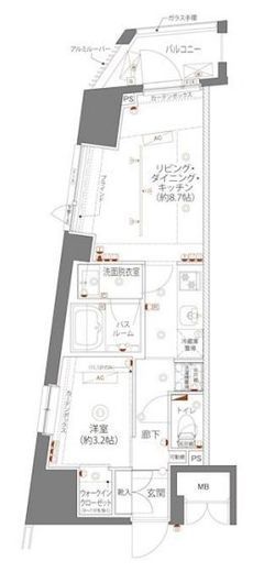 ZOOM三鷹 8階 間取り図