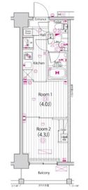 ガーラ・クレスタ川崎 2階 間取り図