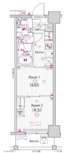 ガーラ・クレスタ川崎 2階 間取り図