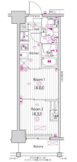 ガーラ・クレスタ川崎 5階 間取り図