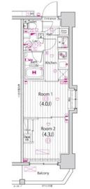 ガーラ・クレスタ川崎 9階 間取り図