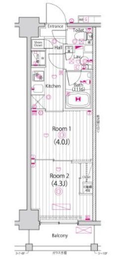 ガーラ・クレスタ川崎 5階 間取り図