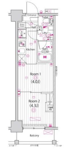 ガーラ・クレスタ川崎 8階 間取り図
