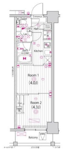ガーラ・クレスタ川崎 8階 間取り図