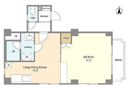 東映市ヶ谷マンション 4階 間取り図