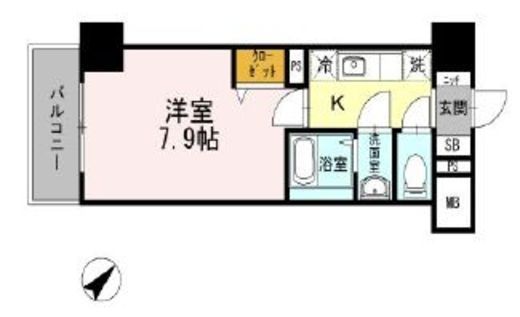 JP noie 早稲田 (ジェーピーノイエ早稲田) 708 間取り図
