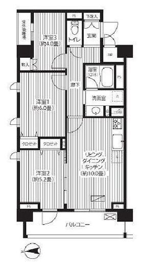ピエス綱島 335 間取り図