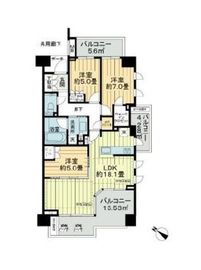 桜上水ガーデンズ 5階 間取り図