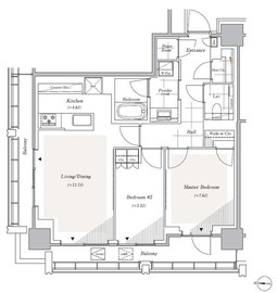 リビオレジデンス西麻布 2001 間取り図