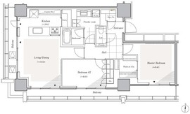 リビオレジデンス西麻布 1306 間取り図