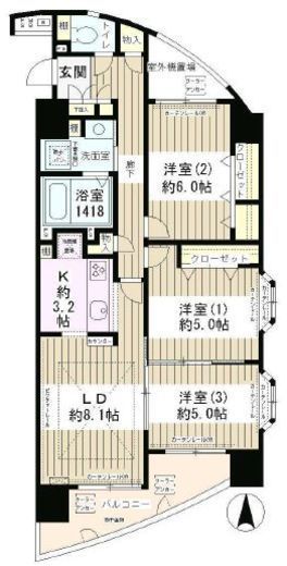 メゾン・シャルム 907 間取り図