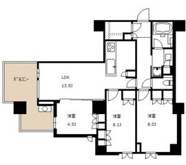 アダクストホーフ 304 間取り図