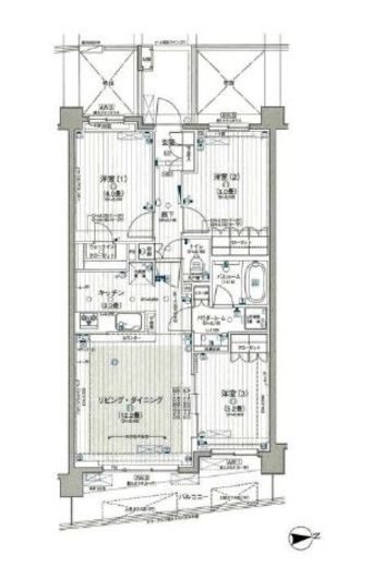 パレステージ溝の口 2階 間取り図