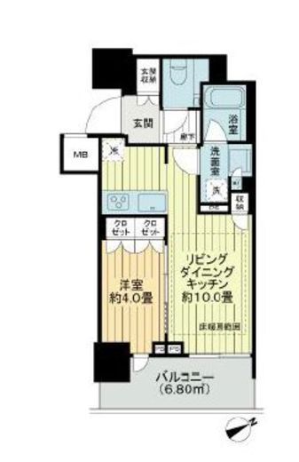 アトラスタワー五反田 7階 間取り図