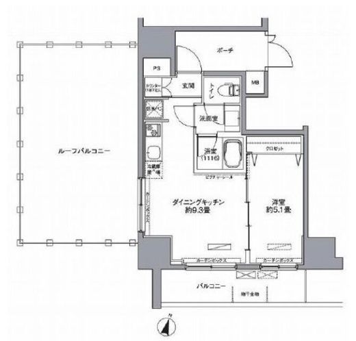 センテニアル王子神谷 10階 間取り図