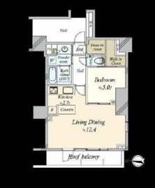 ディアナコート御苑内藤町 5階 間取り図