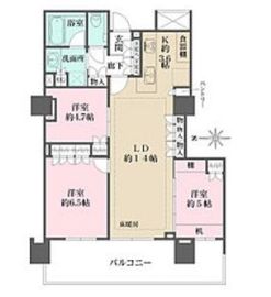 グレーシアタワー三鷹 23階 間取り図