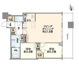 パークタワー勝どきミッド/サウス 47階 間取り図