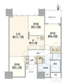 ドゥ・トゥール 41階 間取り図
