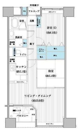 ベルタワーアネックス 5階 間取り図