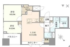 オーベルアーバンツ日暮里 12階 間取り図