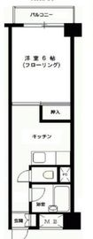 築地永谷コーポラス 4階 間取り図