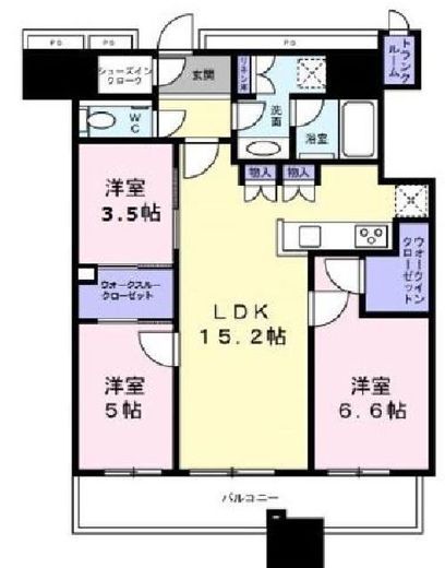 パークシティ武蔵小杉ザガーデンタワーズイースト 11階 間取り図
