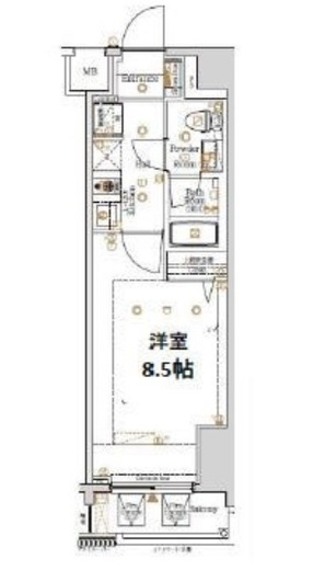 ログ門前仲町 7階 間取り図