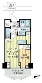 パークコート神宮北参道ザタワー 6階 間取り図