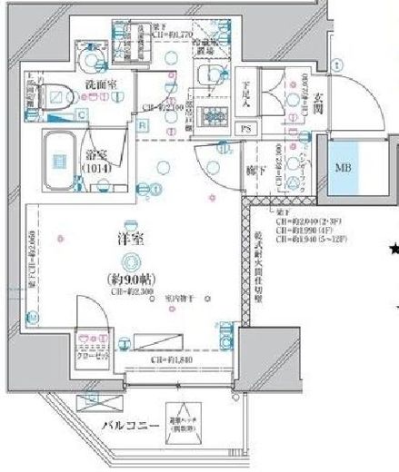 ディアレイシャス蒲田II 9階 間取り図