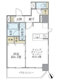 クロスポイント赤羽 201 間取り図