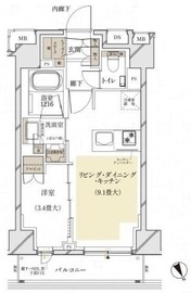 ルジェンテ早稲田 7階 間取り図