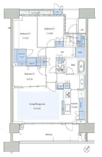 HARUMI FLAG SEA VILLAGE (晴海フラッグ シーヴィレッジ) 9階 間取り図