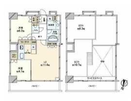 THE KOSUGI TOWER 18階 間取り図
