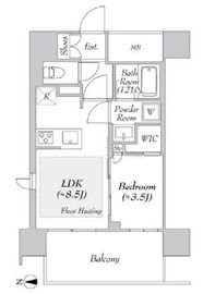 ネベル赤羽 8階 間取り図