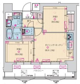 プレサンス新宿中落合メーディオ 7階 間取り図