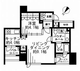 レジディア勝どき 201 間取り図