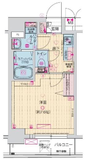 プレサンス新宿中落合メーディオ 5階 間取り図