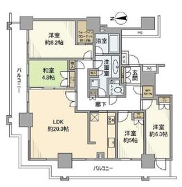 ベイクレストタワー 9階 間取り図