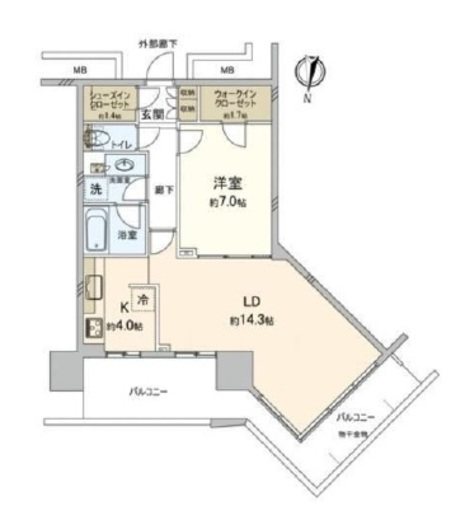 アーバンドックパークシティ豊洲タワー 46階 間取り図